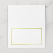 Blank White and Gold Elegante Wedding Platzkarte (Außenseite Aufgefaltet)