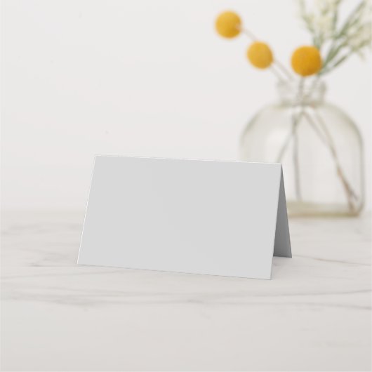 Blank White and Gray Wedding Platzkarte (Rückseite)