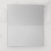 Blank White and Gray Wedding Platzkarte (Innenseite Aufgefaltet)