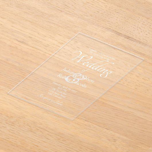 Blank White Custom Hochzeit Einladung (Ablage )