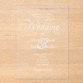 Blank White Custom Hochzeit Einladung (Vorderseite)