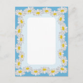 Blank White Daisy mit Sky Blue Card Postkarte (Vorderseite)