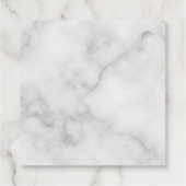 Blank White Marble Wedding Geschenkanhänger (Rückseite)