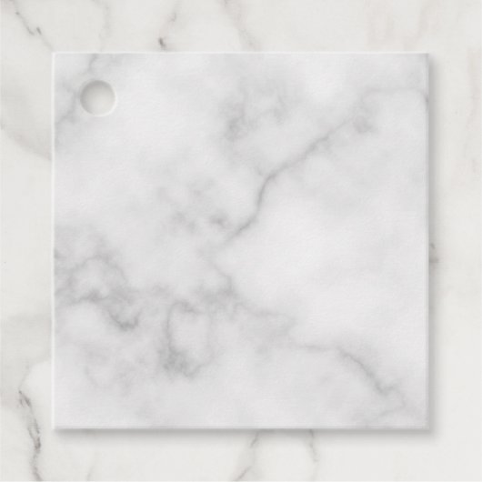 Blank White Marble Wedding Geschenkanhänger (Vorderseite)