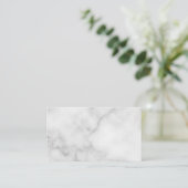 Blank White Marble Wedding Hinweiskarte (Stehend Vorderseite)