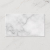 Blank White Marble Wedding Hinweiskarte (Vorderseite)