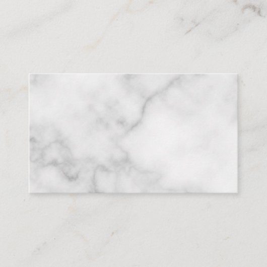 Blank White Marble Wedding Hinweiskarte (Vorderseite)