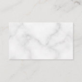 Blank White Marble Wedding Platzkarte (Rückseite)
