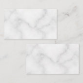 Blank White Marble Wedding Platzkarte (Vorne/Hinten)