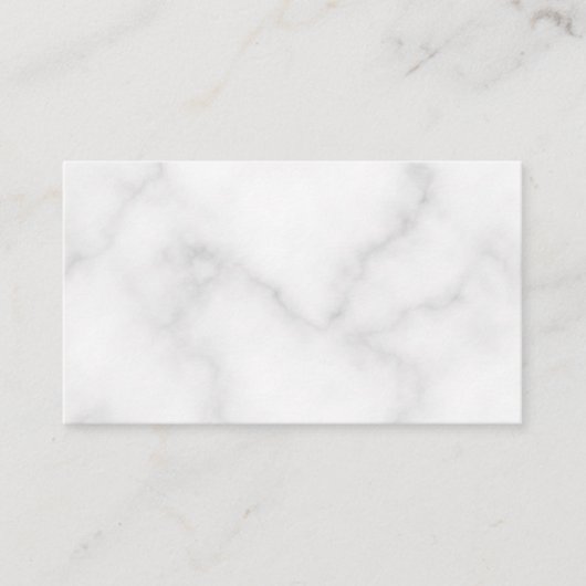 Blank White Marble Wedding Platzkarte (Vorderseite)