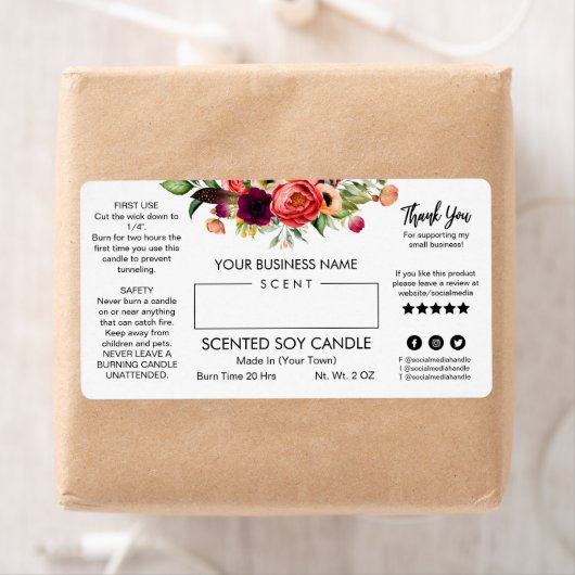 Blank White Soy Candle Labels (Insitu)
