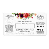 Blank White Soy Candle Labels (Vorne)
