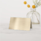 Blank White und Metallic Champagne Platzkarte (Rückseite)