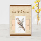 Blank wird bald feuernd Taube, Turteltaube gut Karte (Gelbe Blume)