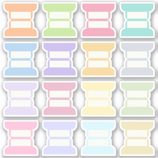 Blank Writable Index Tabs Journal Divider Foldable Aufkleber (Vorderseite)