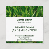 Blank, Writable Version, Editable Lawn Care Empfehlungskarte (Rückseite)