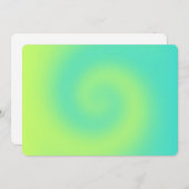 Blank Yellow Turquoise Ombre Twirl Einladung (Vorne/Hinten)