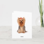 Blank Yorkshire Terrier Puppy Dog Notecard Dankeskarte (Rückseite)