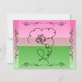 Blankarte der Roselinie Dankeskarte