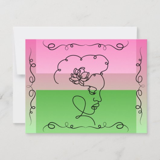 Blankarte der Roselinie Dankeskarte (Vorderseite)