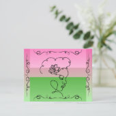 Blankarte der Roselinie Dankeskarte (Stehend Vorderseite)