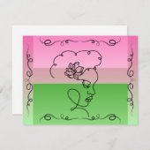 Blankarte der Roselinie Dankeskarte (Vorne/Hinten)