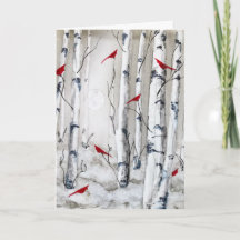 Blanke Grußkarte für Vögel