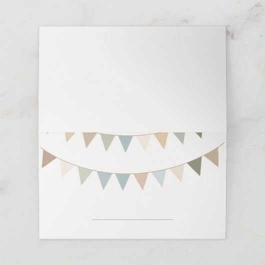 Blanke Platzkarte mit Handschrift (Außenseite Aufgefaltet)