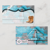 Blanke Platzkarten Blauer Holzstall Türstiefel (Vorne/Hinten)