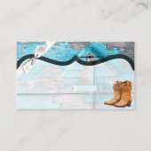 Blanke Platzkarten Blauer Holzstall Türstiefel (Vorderseite)