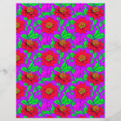 Blanke süße florale Monogramm-Name-Schreibwarenpap (Rückseite)