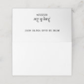 Blanke Vorderseite Blackletter Platzkarte (Außenseite Aufgefaltet)