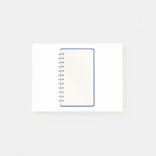 Blanken-Spiralnotebook Post-it Klebezettel (Vorderseite)