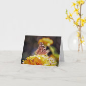 Blankenkarte der gemalten Lady Butterfly Karte (Gelbe Blume)