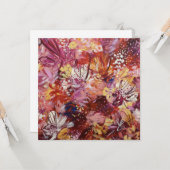 Blankenkarte der hellblauen Blume Karte (Vorderseite/Rückseite Beispiel)