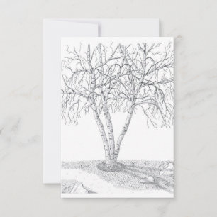 Blankenkarte für Birkenbaum-#2 Mitteilungskarte