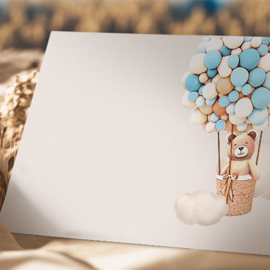 Blankenkarte für hellblauer Bär Begleitkarte