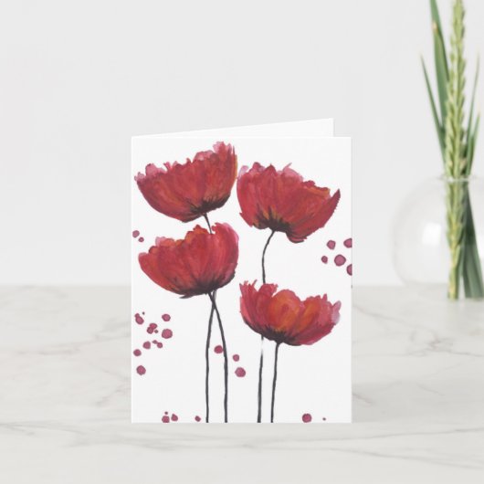 Blankenkarte für Red Poppe Karte (Vorderseite)