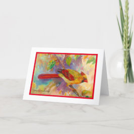 Blankenkarte für weibliche Kardinal Feiertagskarte