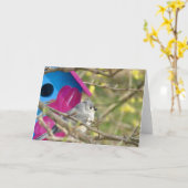 Blankenkarte mit geflochtener Titmaus Karte (Gelbe Blume)