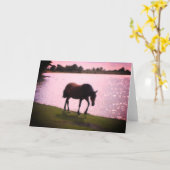 Blankenkarte Pferd und Sonnensee Karte (Gelbe Blume)