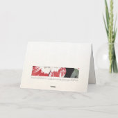 Blankenkarte Rot und Weiß Dankeskarte (Rückseite)