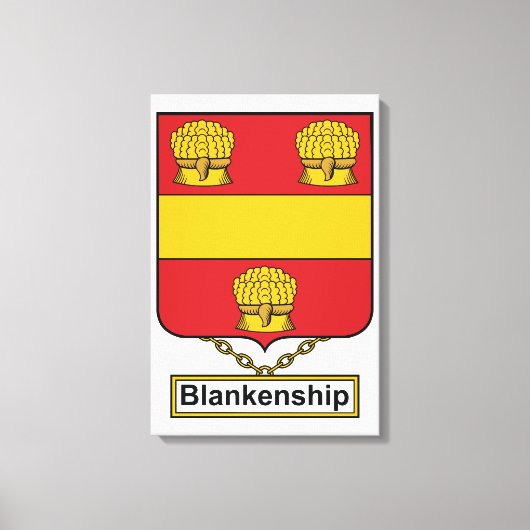 Blankenship-Familienwappen Leinwanddruck (Vorderseite)