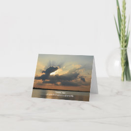 Blankes Beileid Dankeschön Karte — Sonnenuntergang