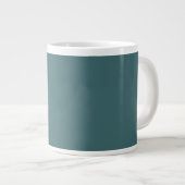 Blankes Cyan Jumbo-Tasse (Vorderseite Rechts)