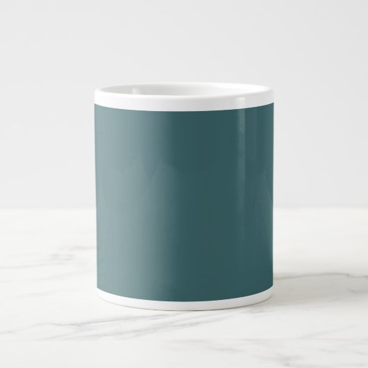 Blankes Cyan Jumbo-Tasse (Vorderseite)