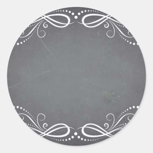 Blankes Imitat-Halbbrett, Blumenwirbel, Text anpas Runder Aufkleber (Vorderseite)