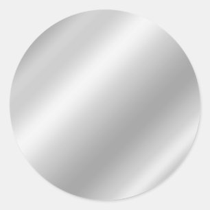 Blankes Licht-Silber-Grau Ombre-Folie Runder Aufkleber