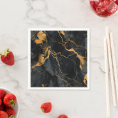 Blankes Schwarz-Gold-Party Serviette (Beispiel)