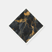 Blankes Schwarz-Gold-Party Serviette (Ecke)